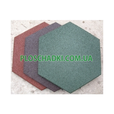 Резиновая плитка шестиугольник 470х470 
